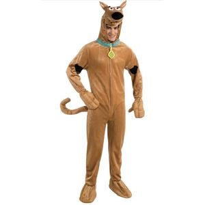 SCOOBY DOO Mascot Costume Adult Plush Deluxe Halloween Dog Standards Size L